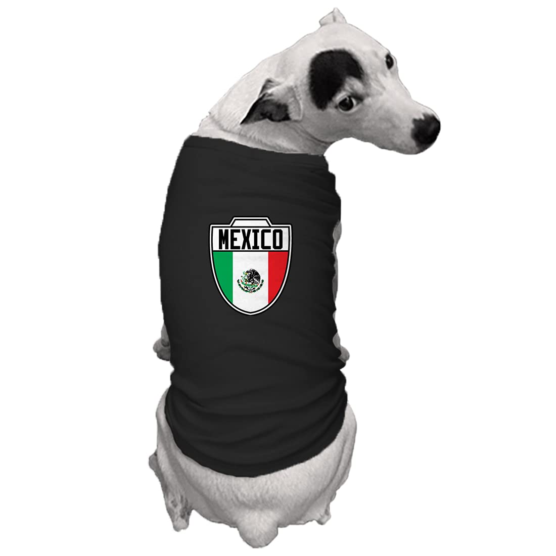 Mexico - Country Soccer Crest Dog Shirt (Black, Medium)
